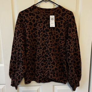Abercrombie Leopard Print Sweater
